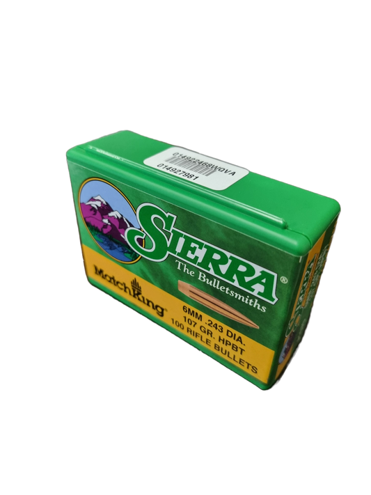 Sierra 6mm/.243 107 gr matchking x100