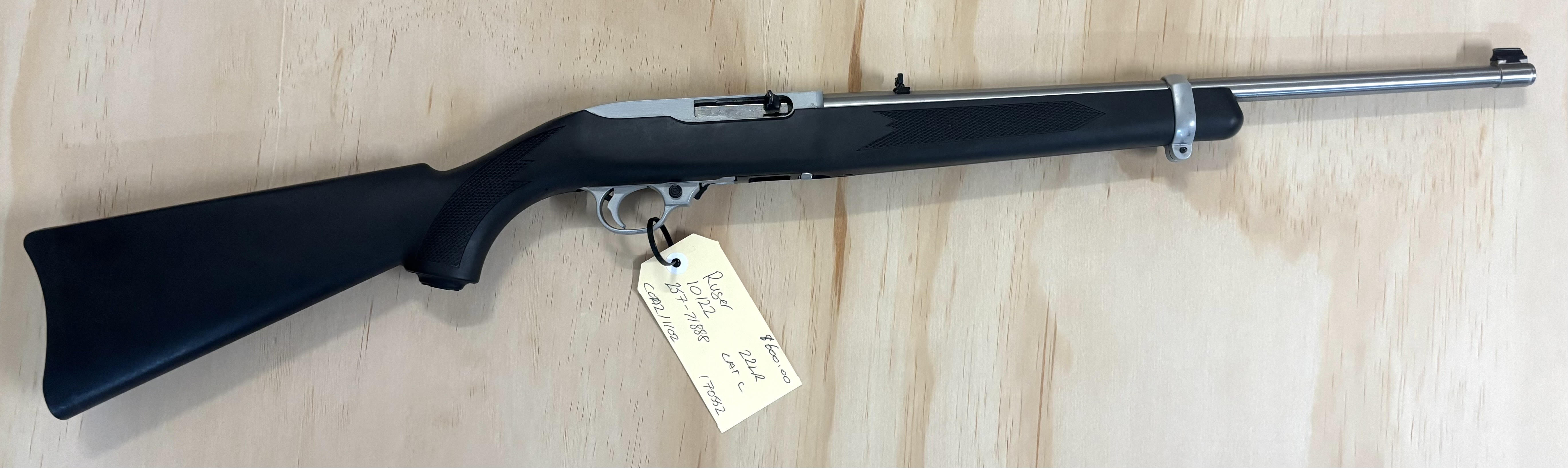 Ruger 22LR 10/22 Semi Auto Rifle Stainless Finish CON2/1102