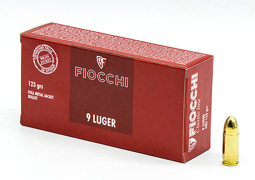 Fiocchi 9mm Luger FMJ 123gr 1230FPS