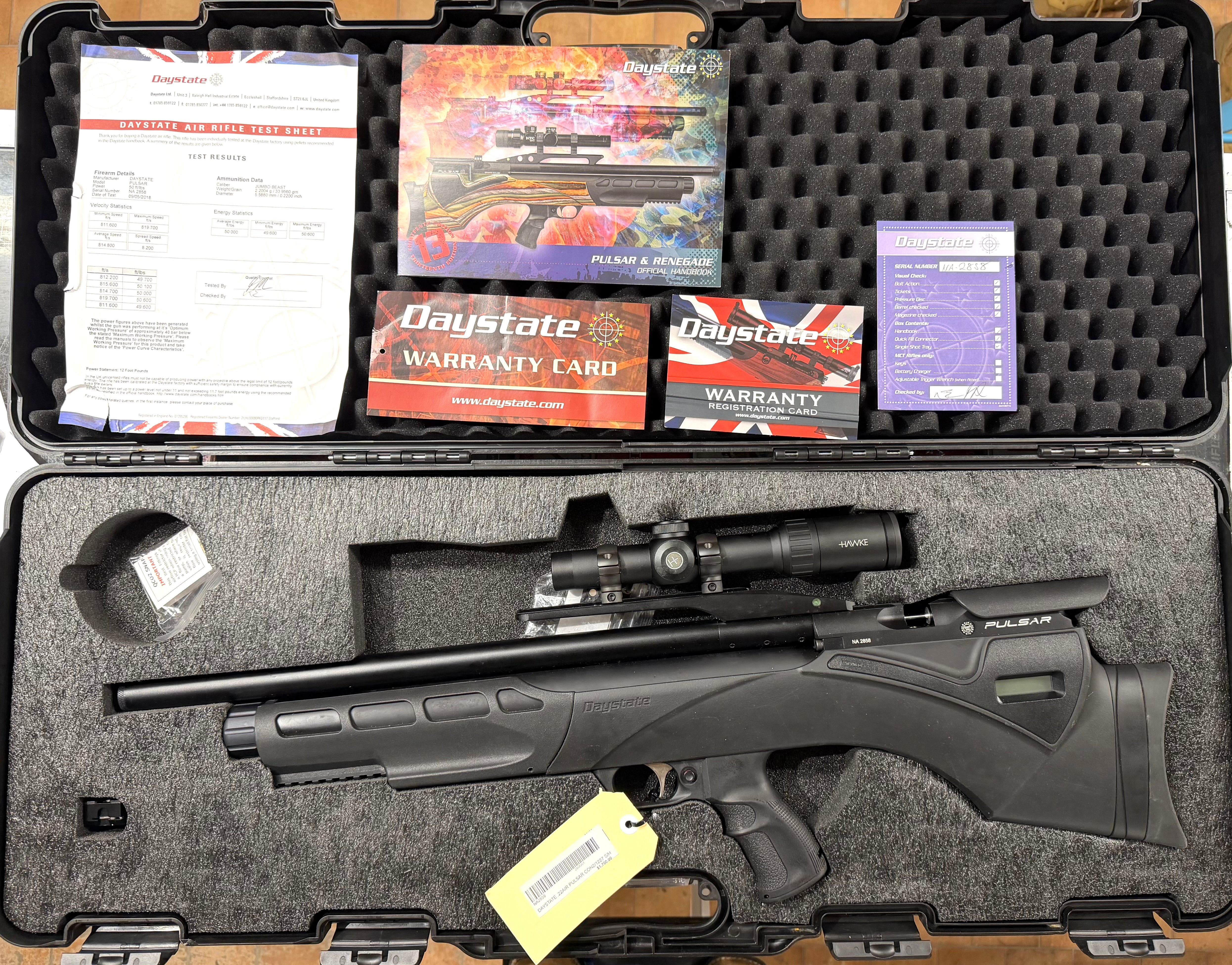 DAYSTATE .22AIR PULSAR CON2/1227 S/HAND AIR RIFLE