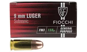 FIOCCHI 9MM 158 FMJ 70901600