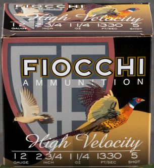 Fiocchi High Velocity 12GA 1 1/4oz 5 Shot 2 3/4 Inch 1330FPS