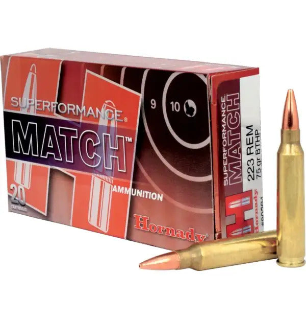 HORNADY 223 75gr BTHP MATCH H80264