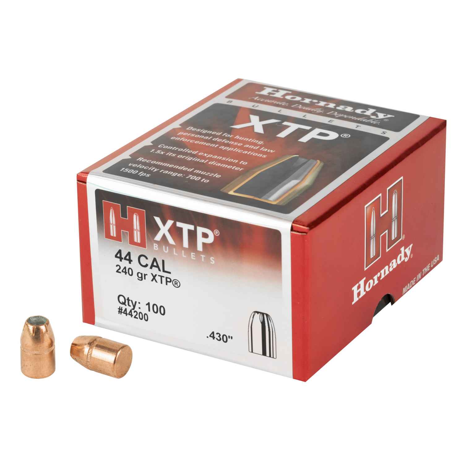 HORNADY 44 240XTP H44200 PROJECTILES