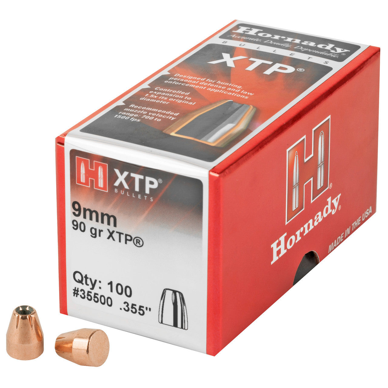 HORNADY 9mm 90gr XTP H35500