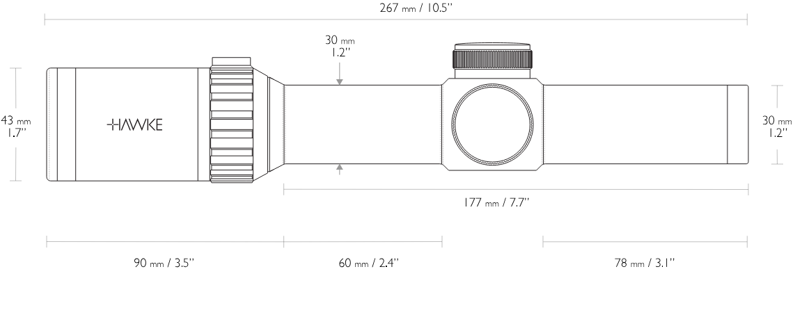 Hawke Vantage 30 WA FD IR 1-8x24 L4A