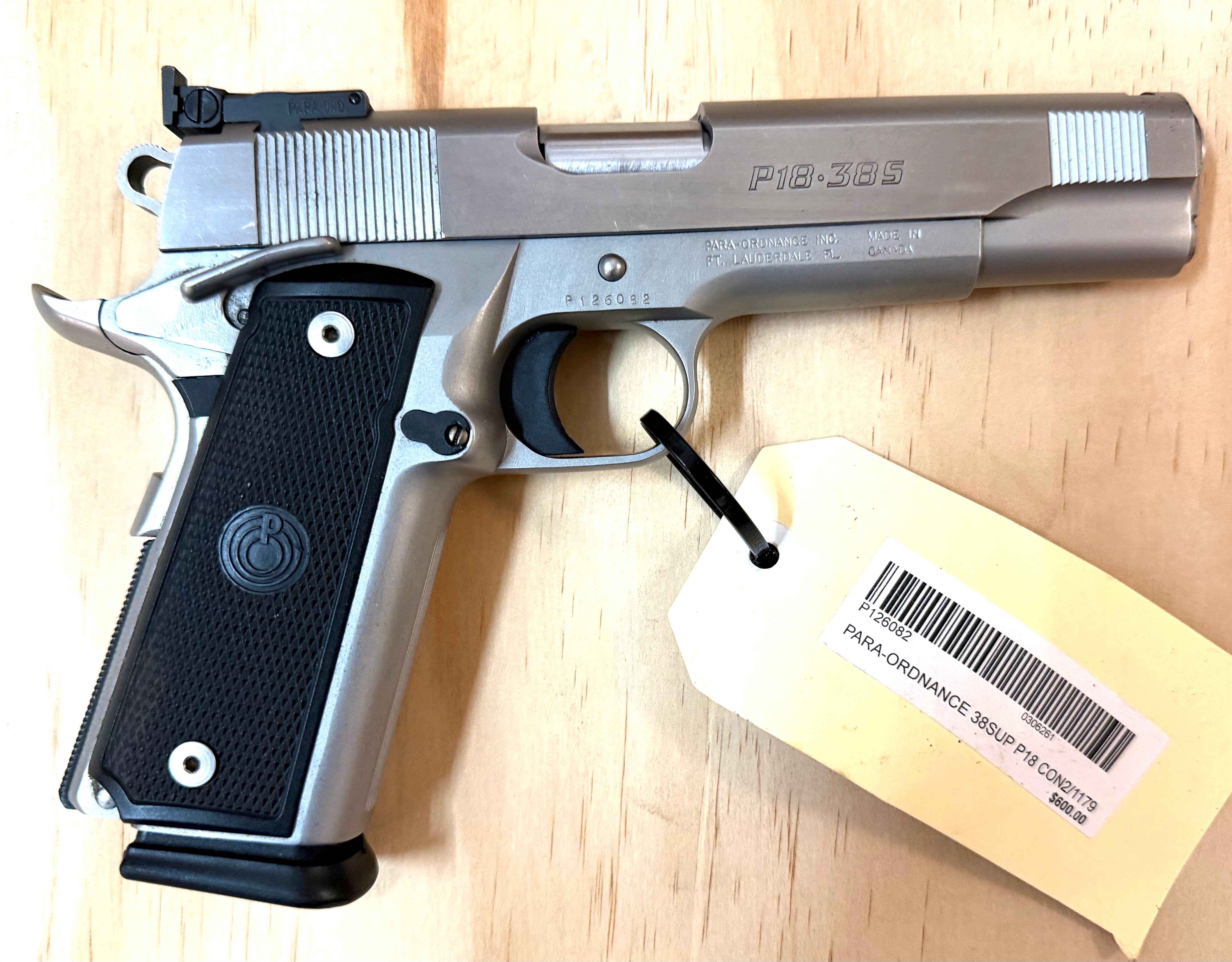 PARA-ORDNANCE 38SUP P18 CON2/1179 S/HAND