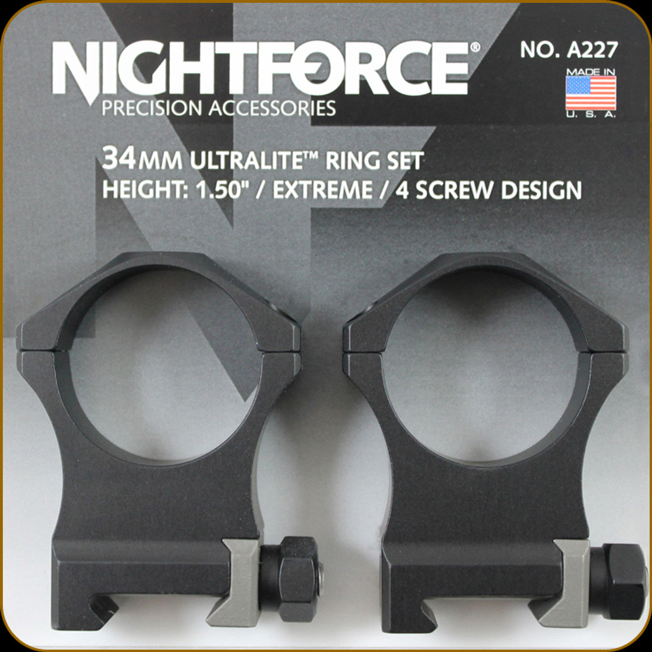 NIGHTFORCE 34mm XX HI RINGS A227