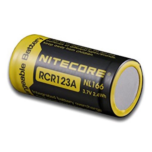 NITECORE BATTERY RCR123 650 MAH NL166