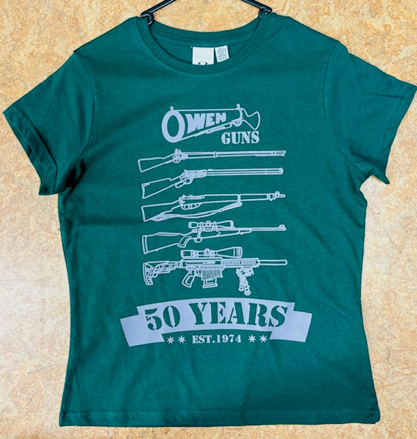 50 years of Owen Guns Womens shirt