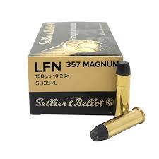 S&B 357M 158gr LEAD FLAT NOSE V311882