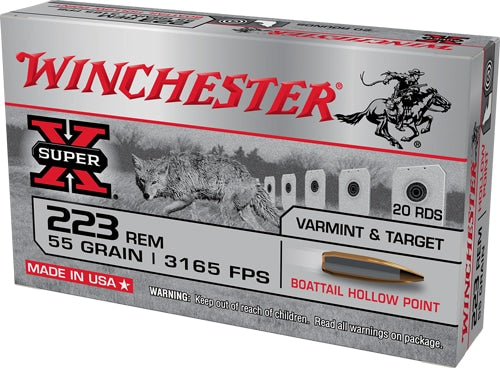 Winchester 223rem BTHP 55gr 3165FPS
