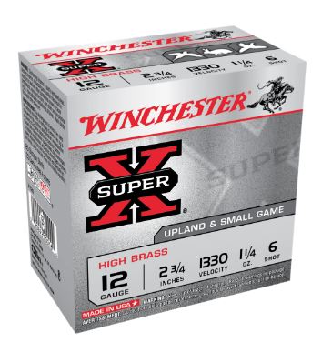 Winchester Super X 12GA 1 1/4oz 6 Shot 2 3/4 Inch 1330FPS