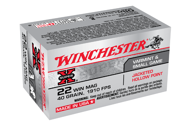 Winchester Super-X JHP 40gr 1910 fps