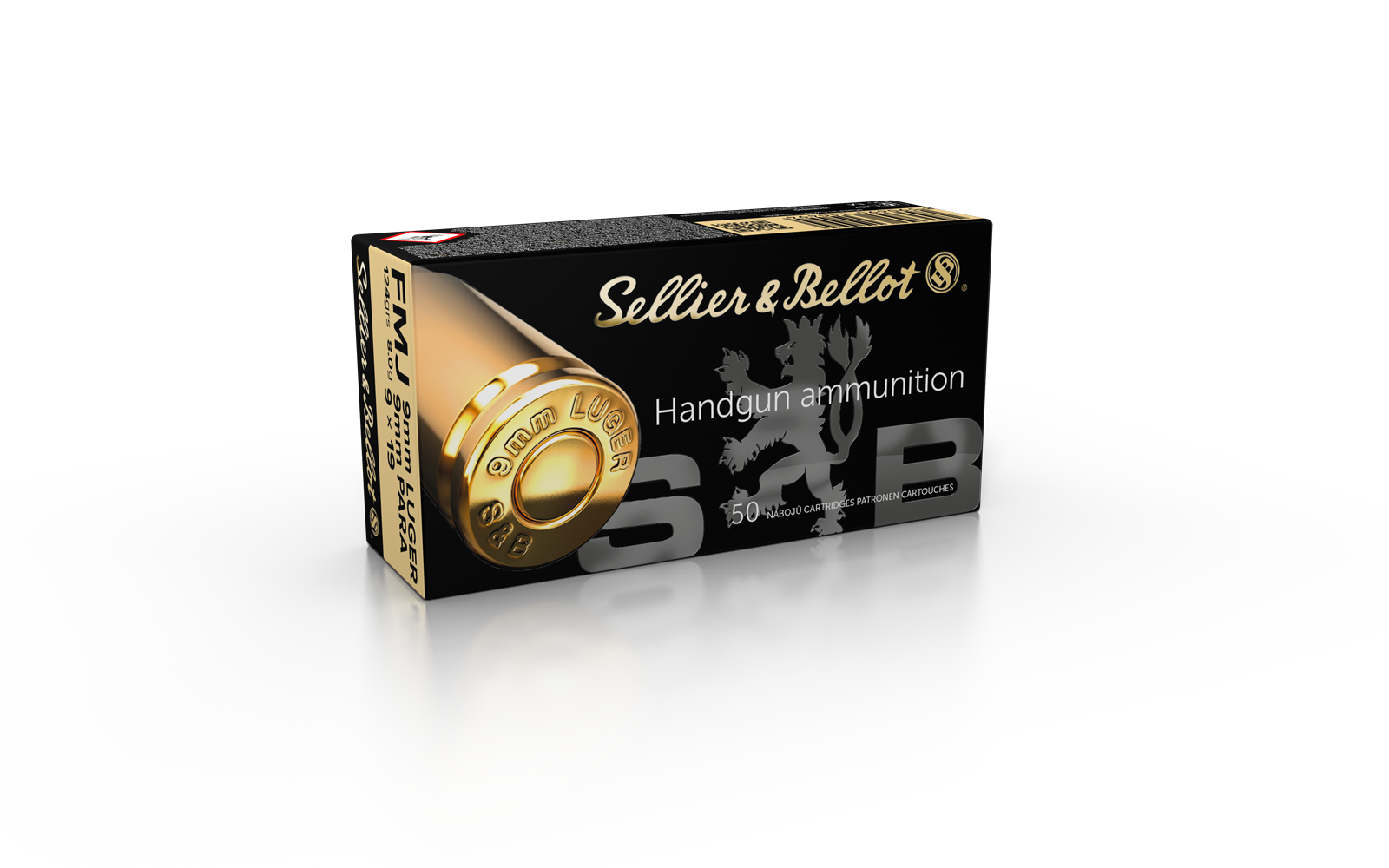 Sellier & Bellot 9mm Luger LRN 124gr 1069FPS